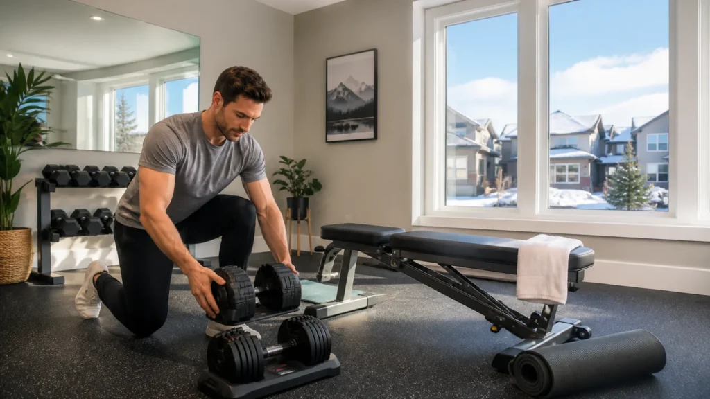 Designing an Edmonton Home Gym with Just Dumbbells